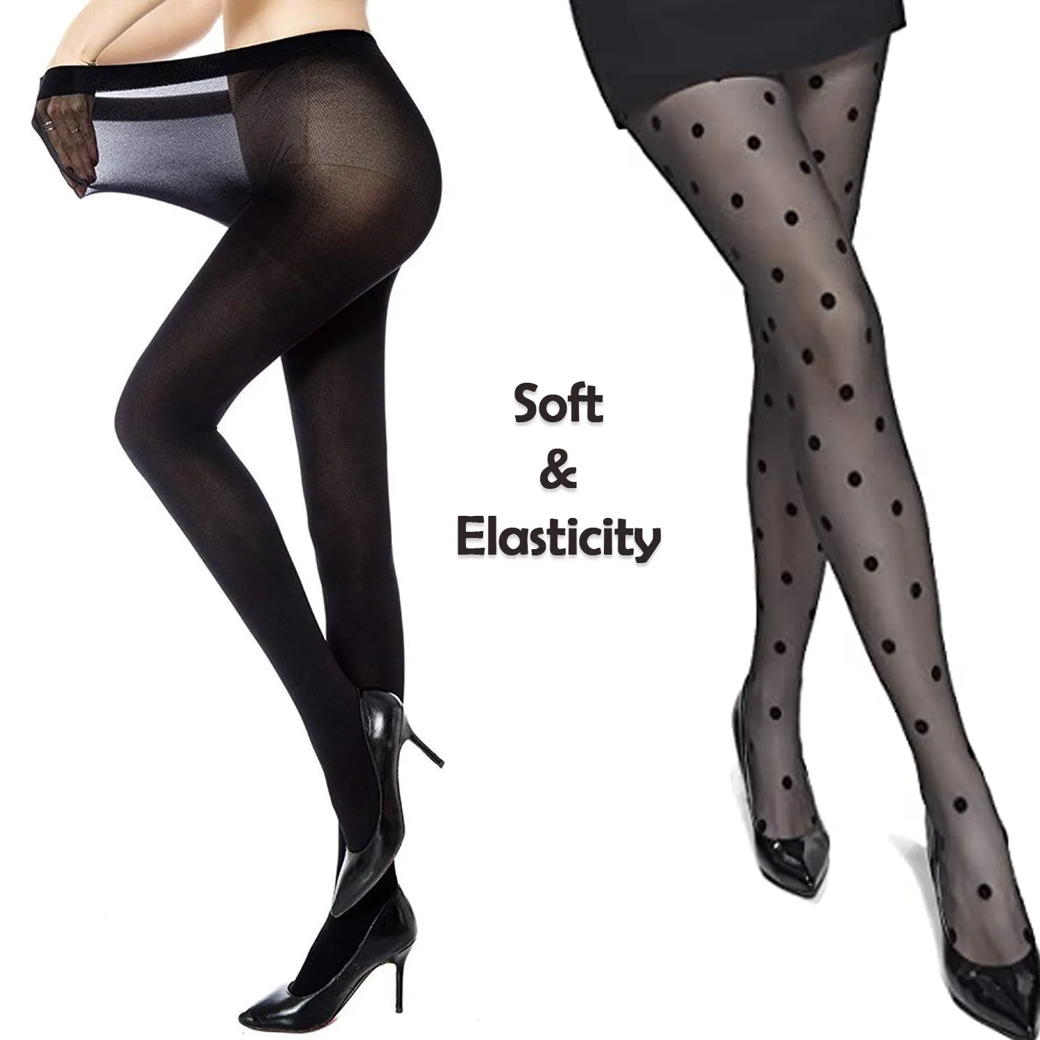 6489 Body Stocking Cloth White Dot Design Stocking Cloth With ELASTIC CLOTH , BEST SOFT MATERIAL CLOTH