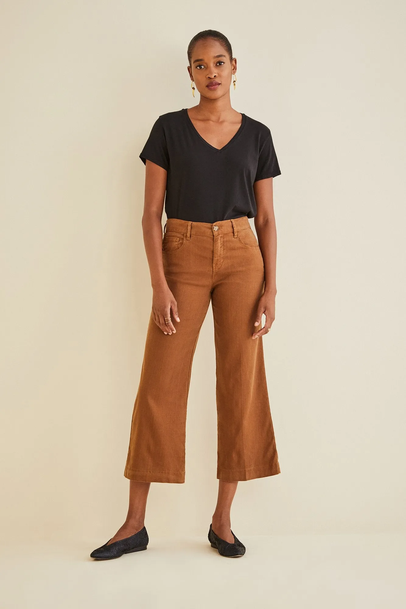 Annabelle Wide Leg Cropped Pant