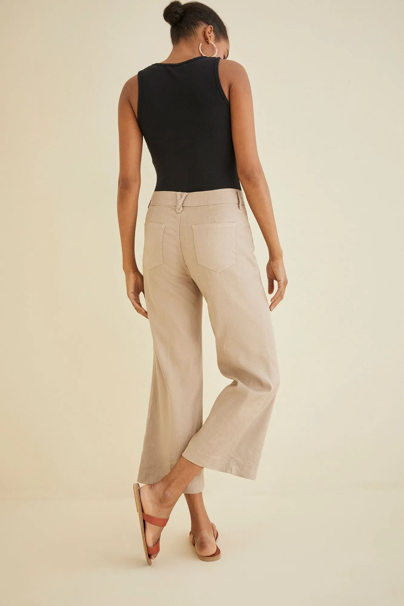 Annabelle Wide Leg Cropped Pant