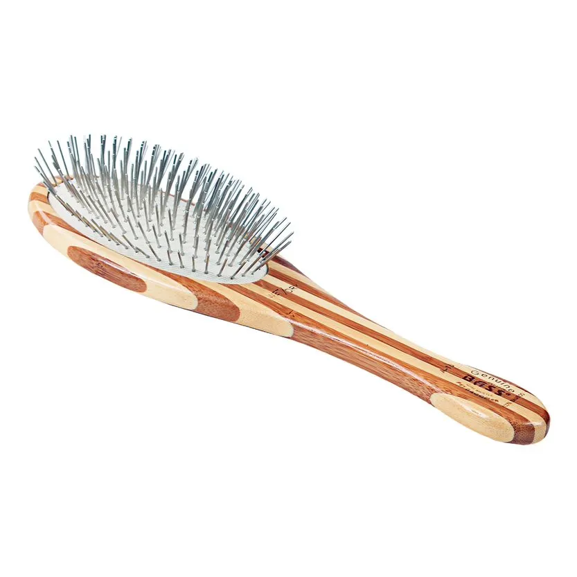 Bass Brushes Style & Detangle Alloy Pin Paddle Brush For Dogs