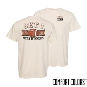 Beta Comfort Colors Stay Winning Football Short Sleeve Tee