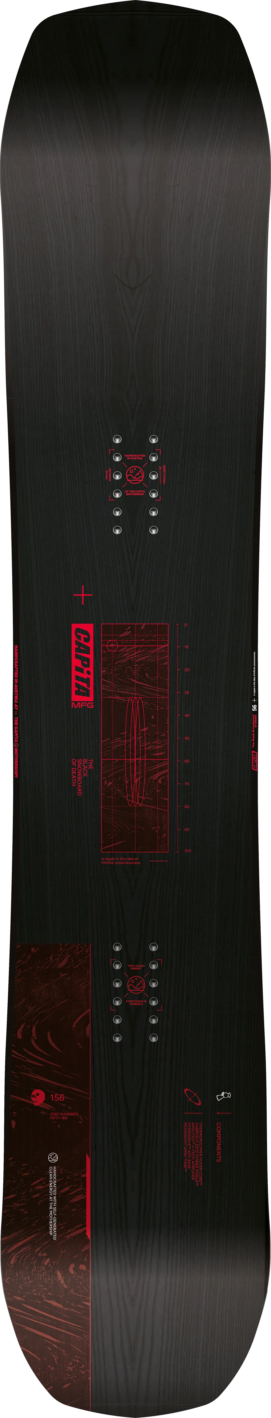 Capita Black Snowboard Of Death Wide - 2025