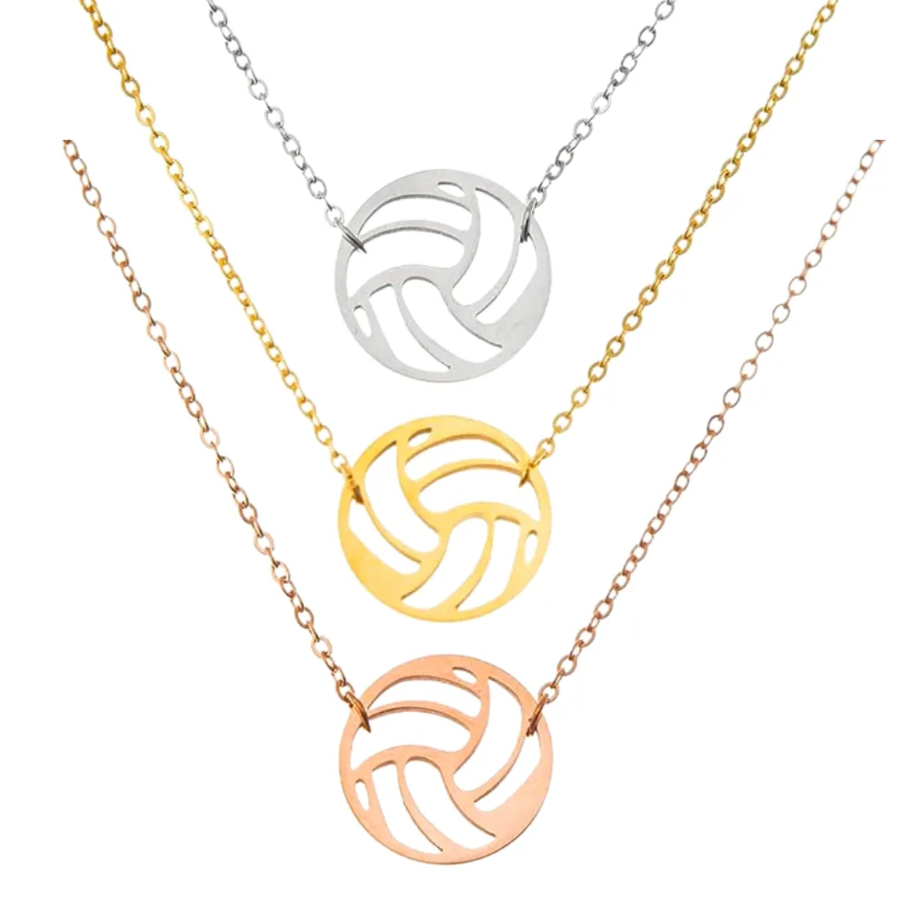 Dainty Volleyball Stainless Steel Necklace