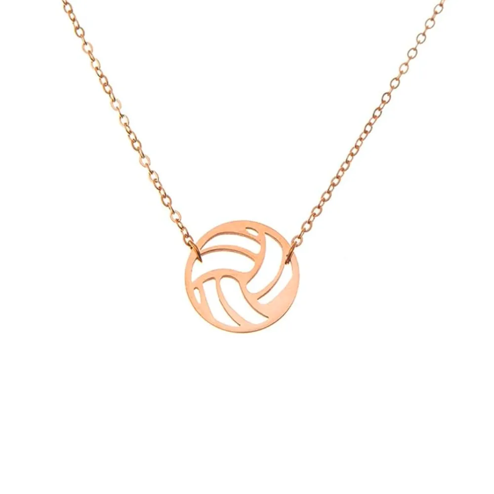 Dainty Volleyball Stainless Steel Necklace