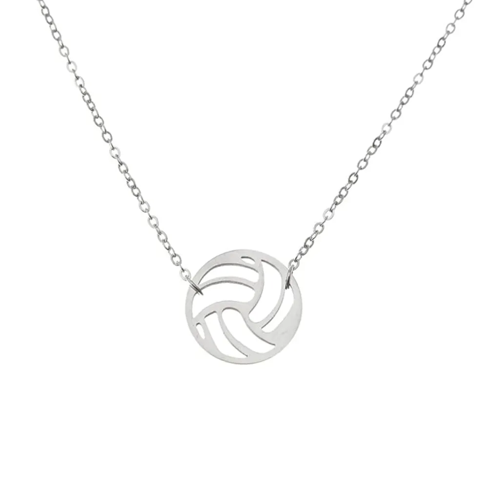 Dainty Volleyball Stainless Steel Necklace