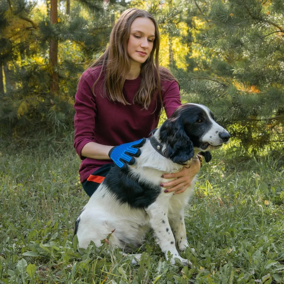 Double-Sided Pet Grooming Glove