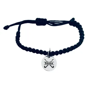 Engraved Field Hockey Rope Bracelet