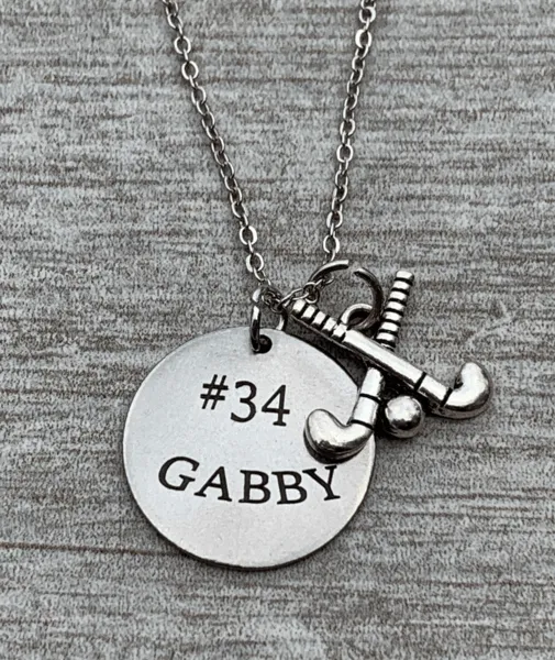 Engraved Personalized Field Hockey Necklace