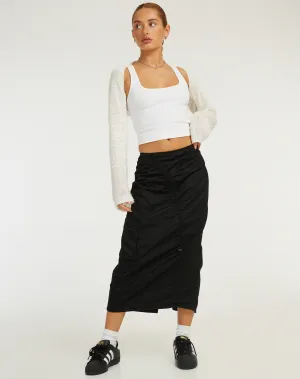 Enore Midi Skirt in Black