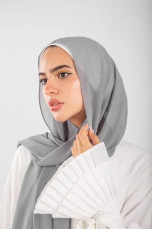 Essential Chiffon Hijab-Cloud Grey