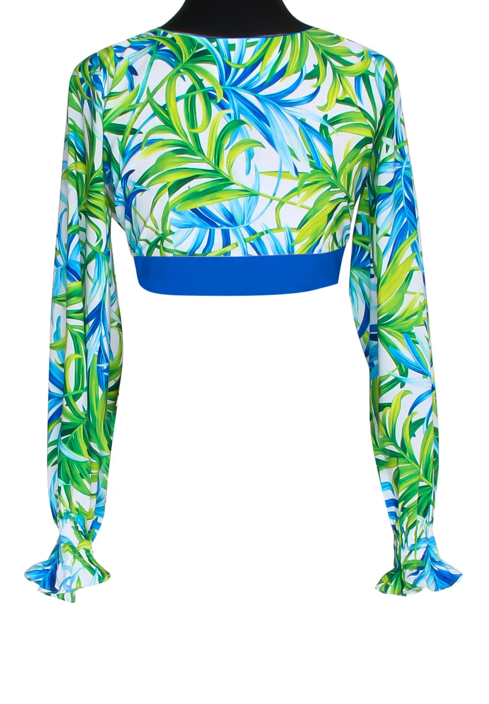 Euphoria - Paradise Palm Crop Top (Royal Blue)