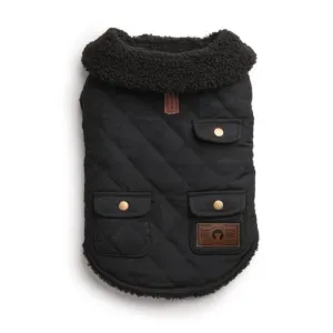 Fabdog | Quilted Shearling All Black Dog Jacket