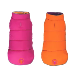 Fabdog | Reversible Dog Puffa Jacket  - Pink/Orange