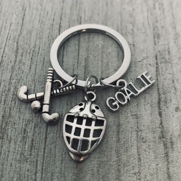 Field Hockey Goalie Keychain