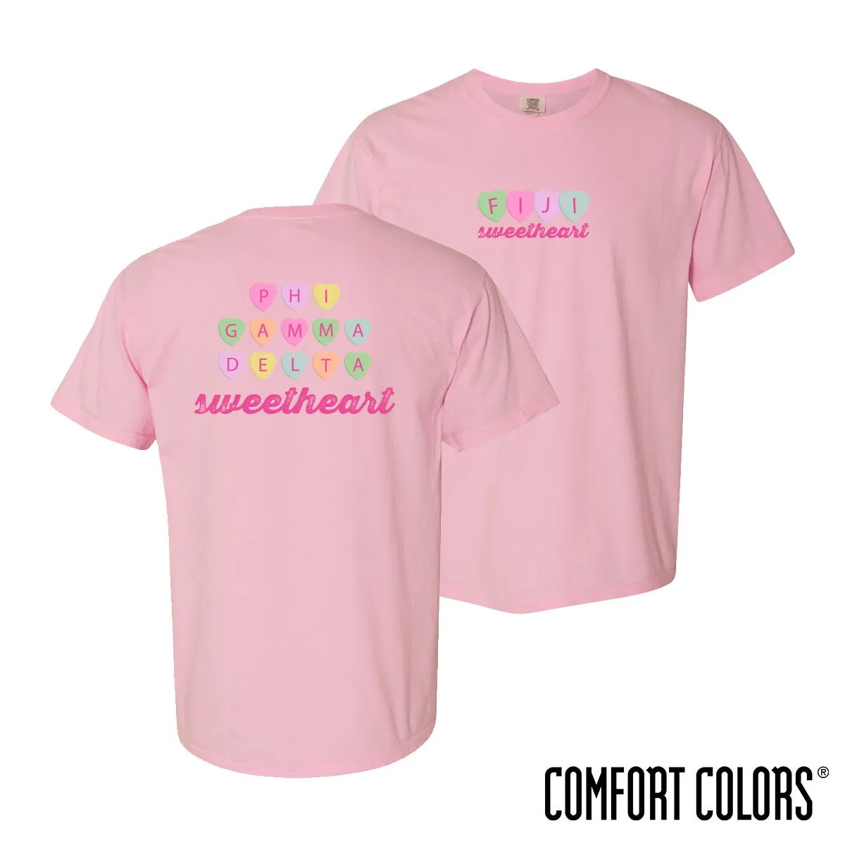 FIJI Comfort Colors Candy Hearts Short Sleeve Tee