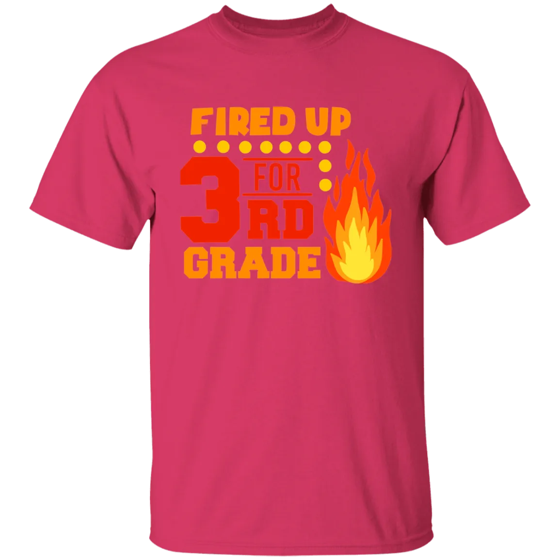 Fired Up For 3rd Grade Youth 100% Cotton T-Shirt