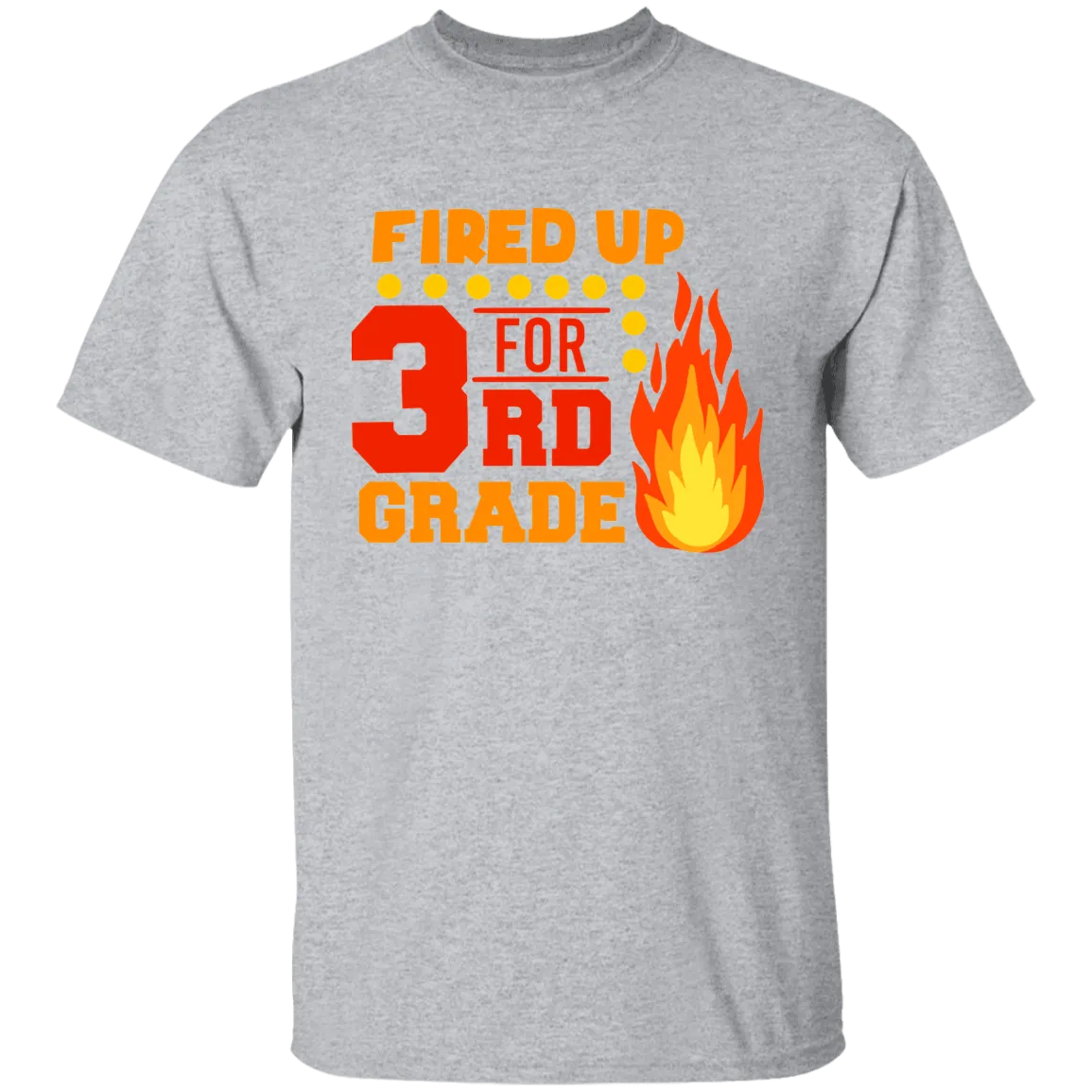 Fired Up For 3rd Grade Youth 100% Cotton T-Shirt