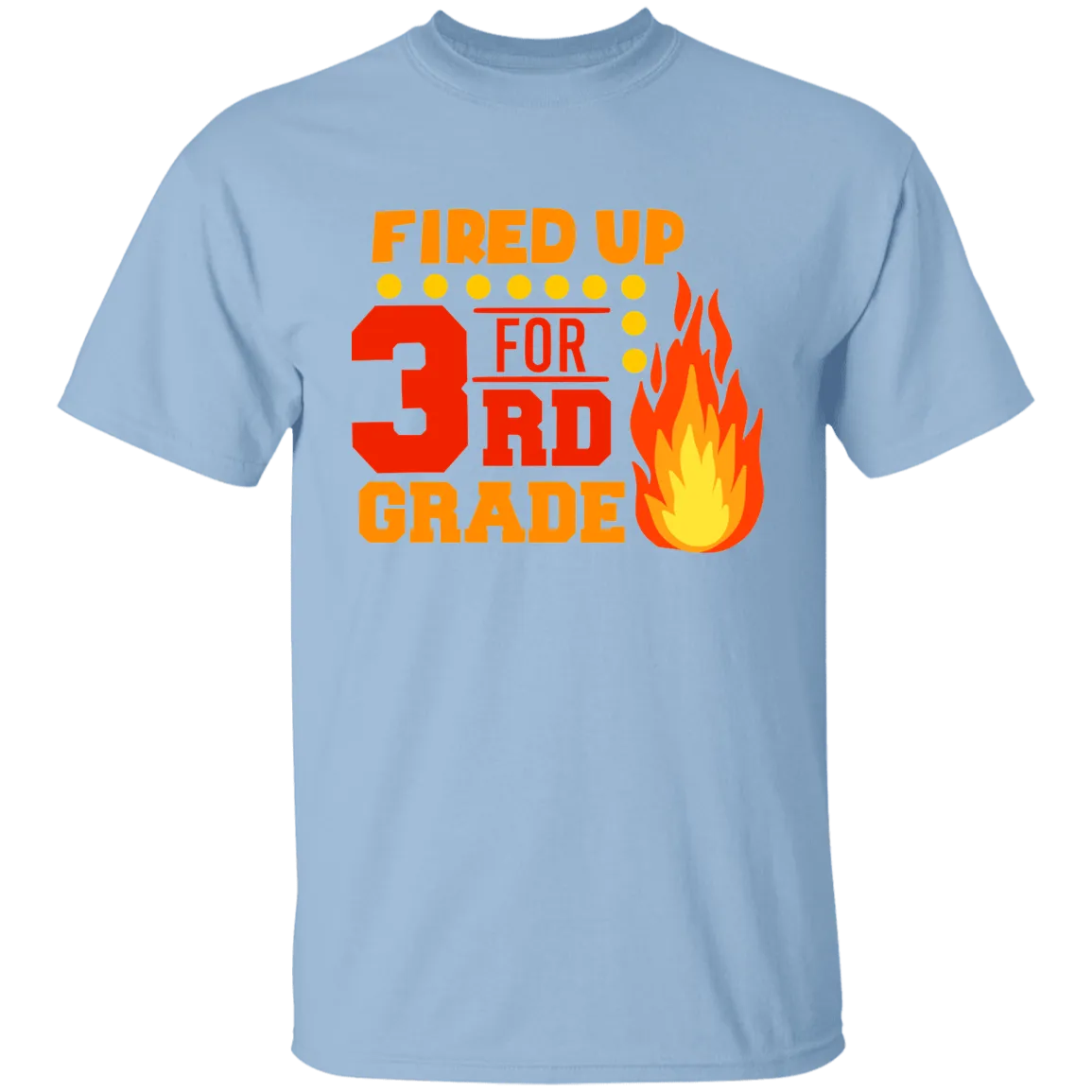 Fired Up For 3rd Grade Youth 100% Cotton T-Shirt