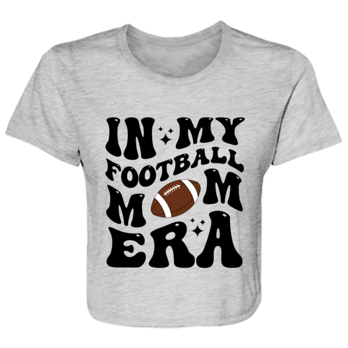 Football Mom B8882 Ladies' Flowy Cropped Tee