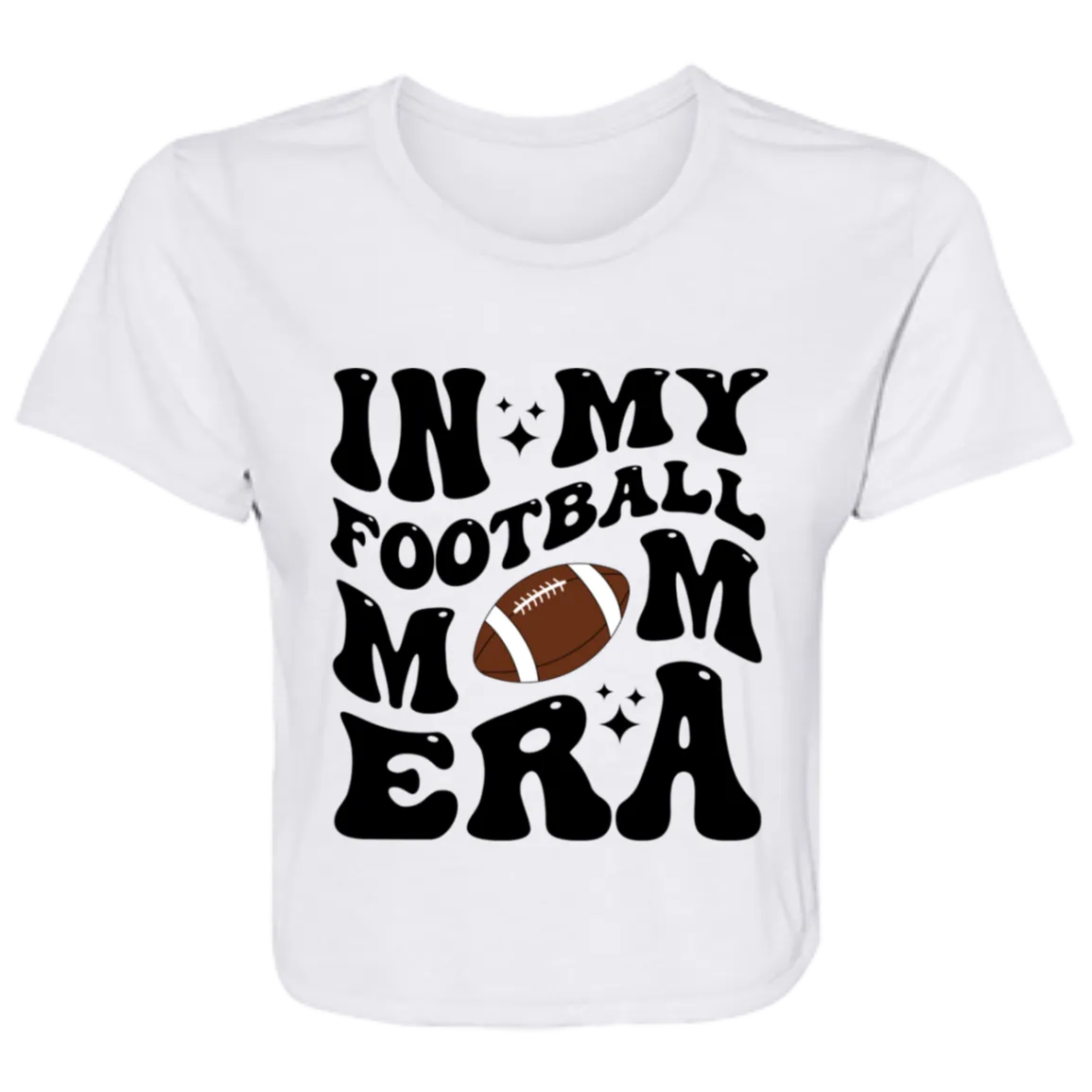 Football Mom B8882 Ladies' Flowy Cropped Tee