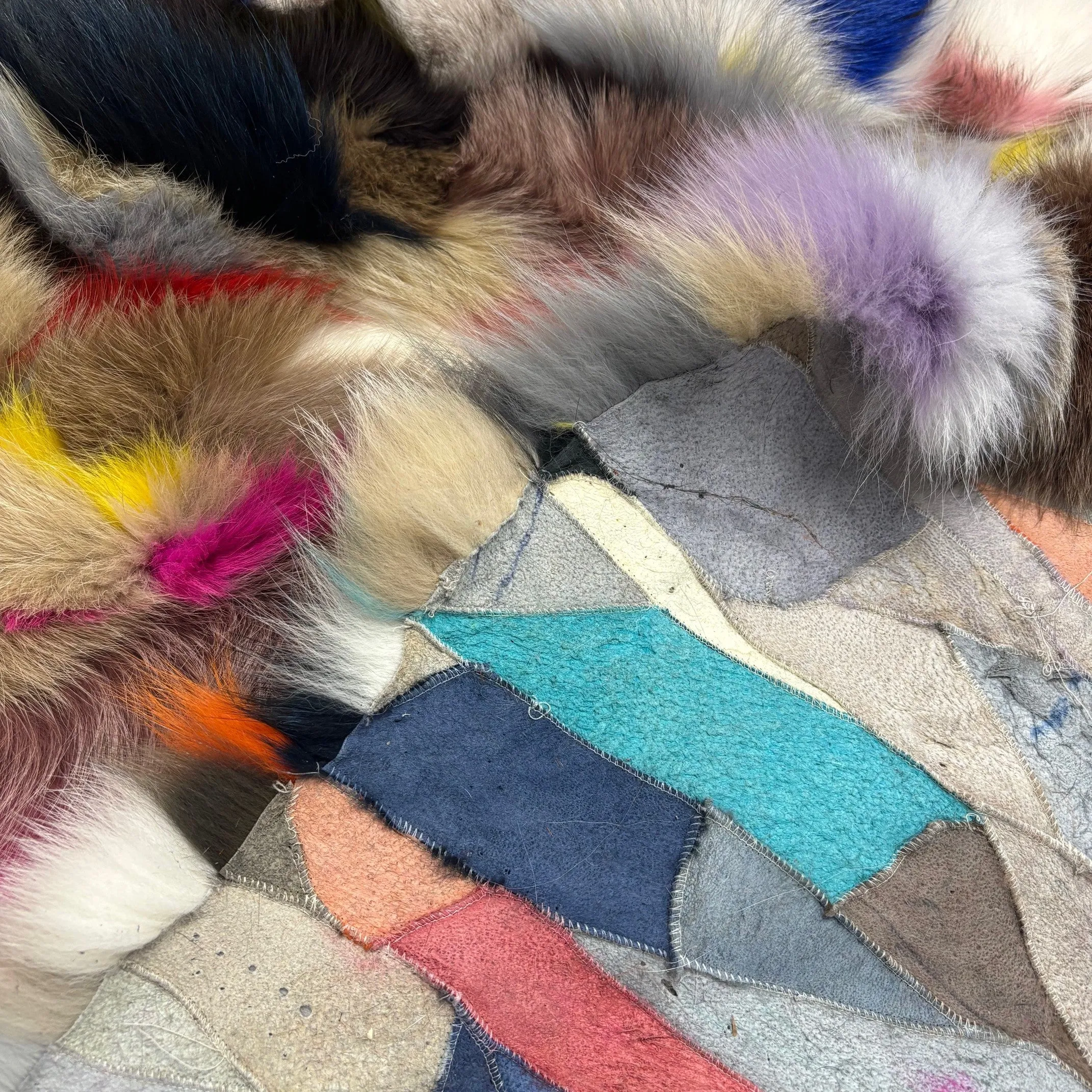 Genuine Fox Fur Plate | Multicolor