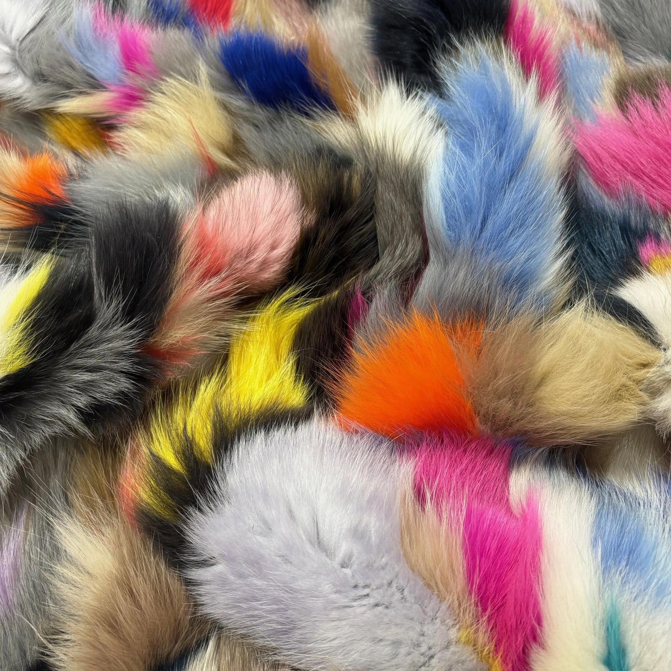 Genuine Fox Fur Plate | Multicolor