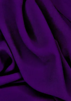 Georgette Chiffon Fabric Cadbury Purple 60" Wide Plain Crepe for Decoration,Event & Dress