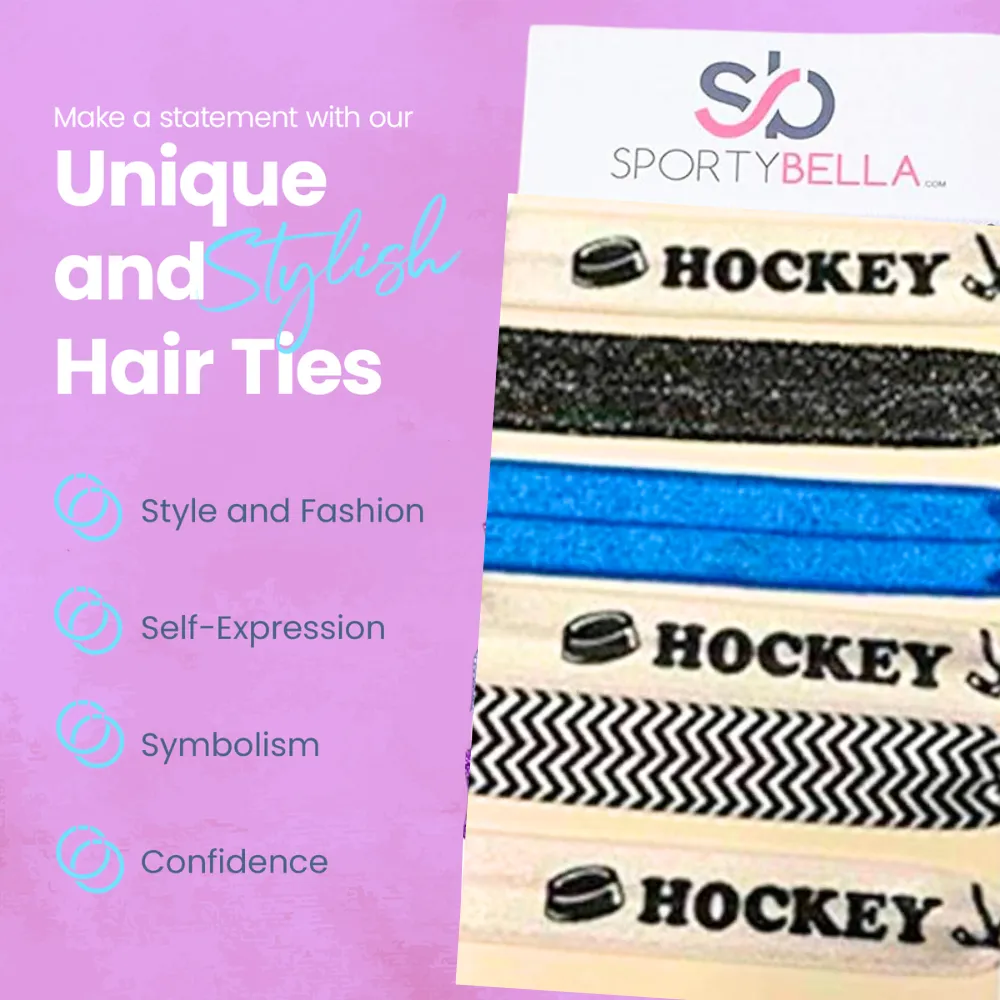 Girls Ice Hockey Hair Ties -Pick Color