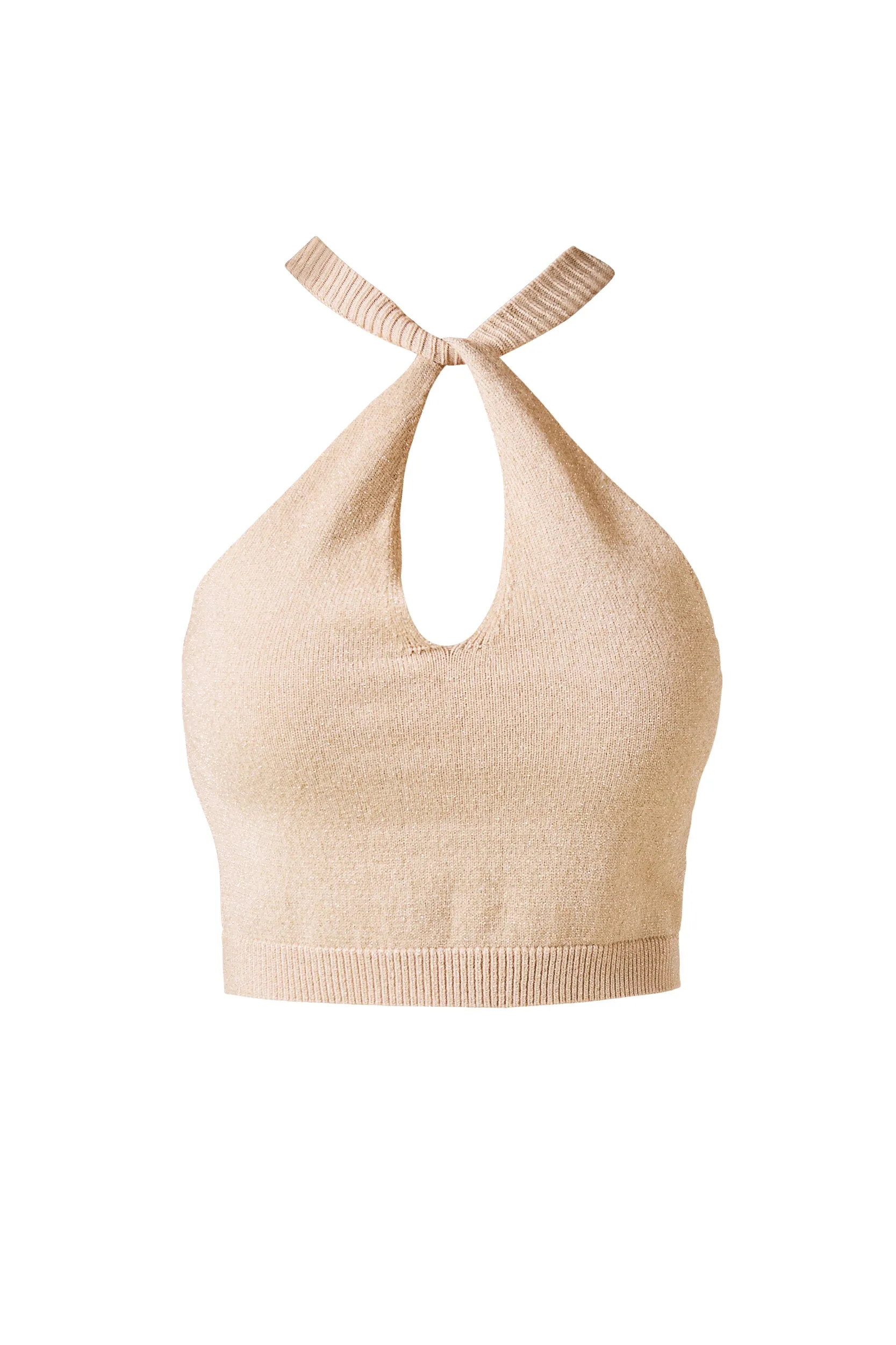 Gloria Beige Crop Top