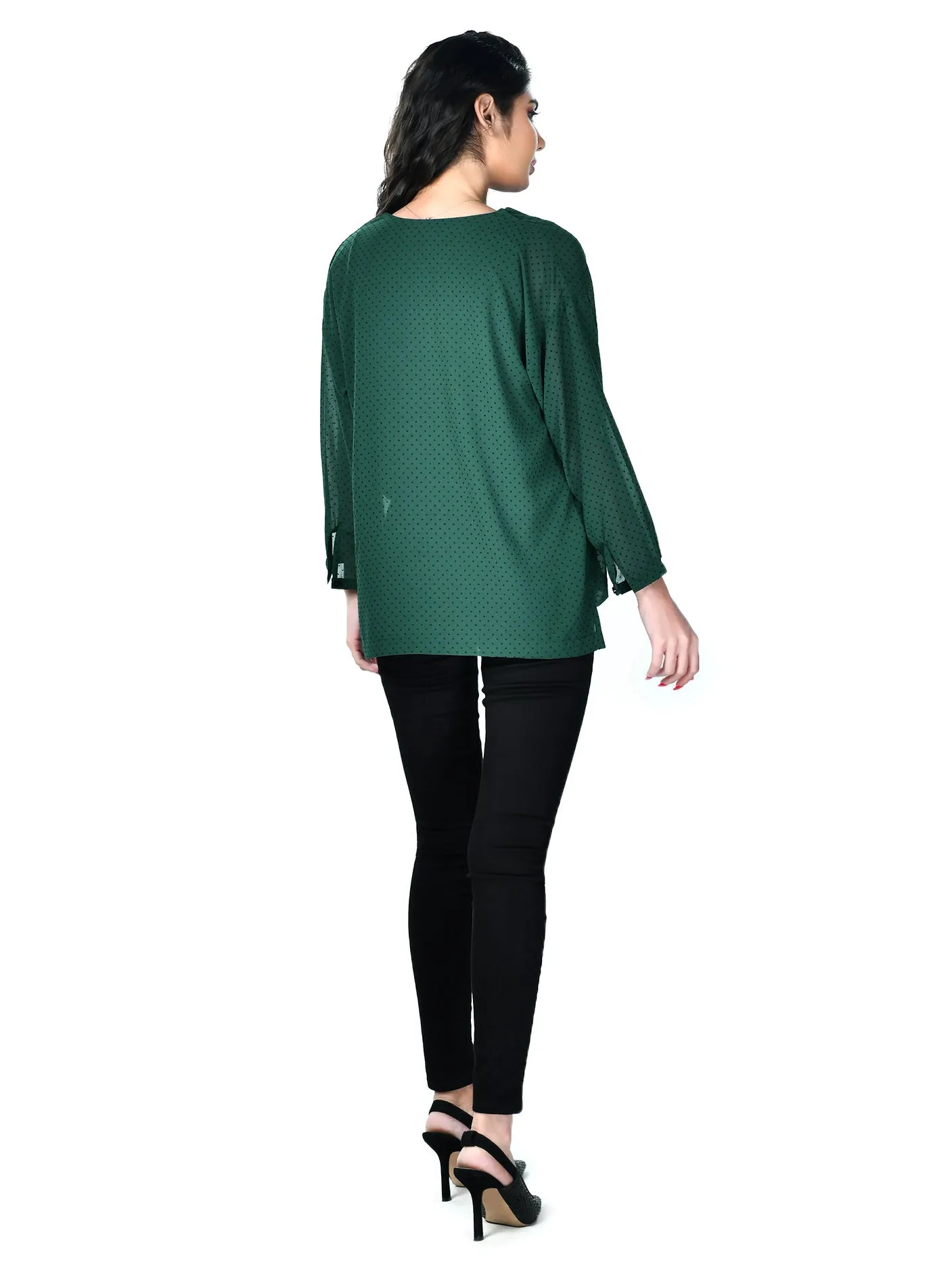 Green Chiffon Top