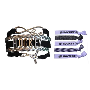 Infinity Girls Hockey Charm Bracelet