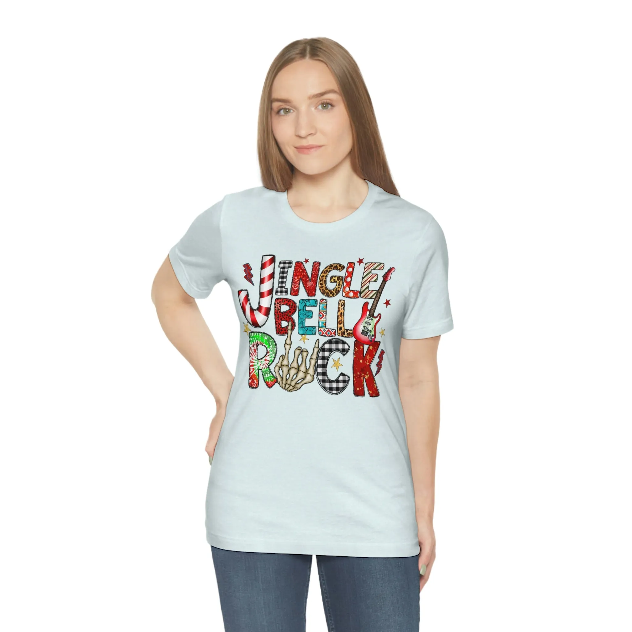 Jingle Bell Rock Women's Christmas Shirt Jersey Short Sleeve Tee