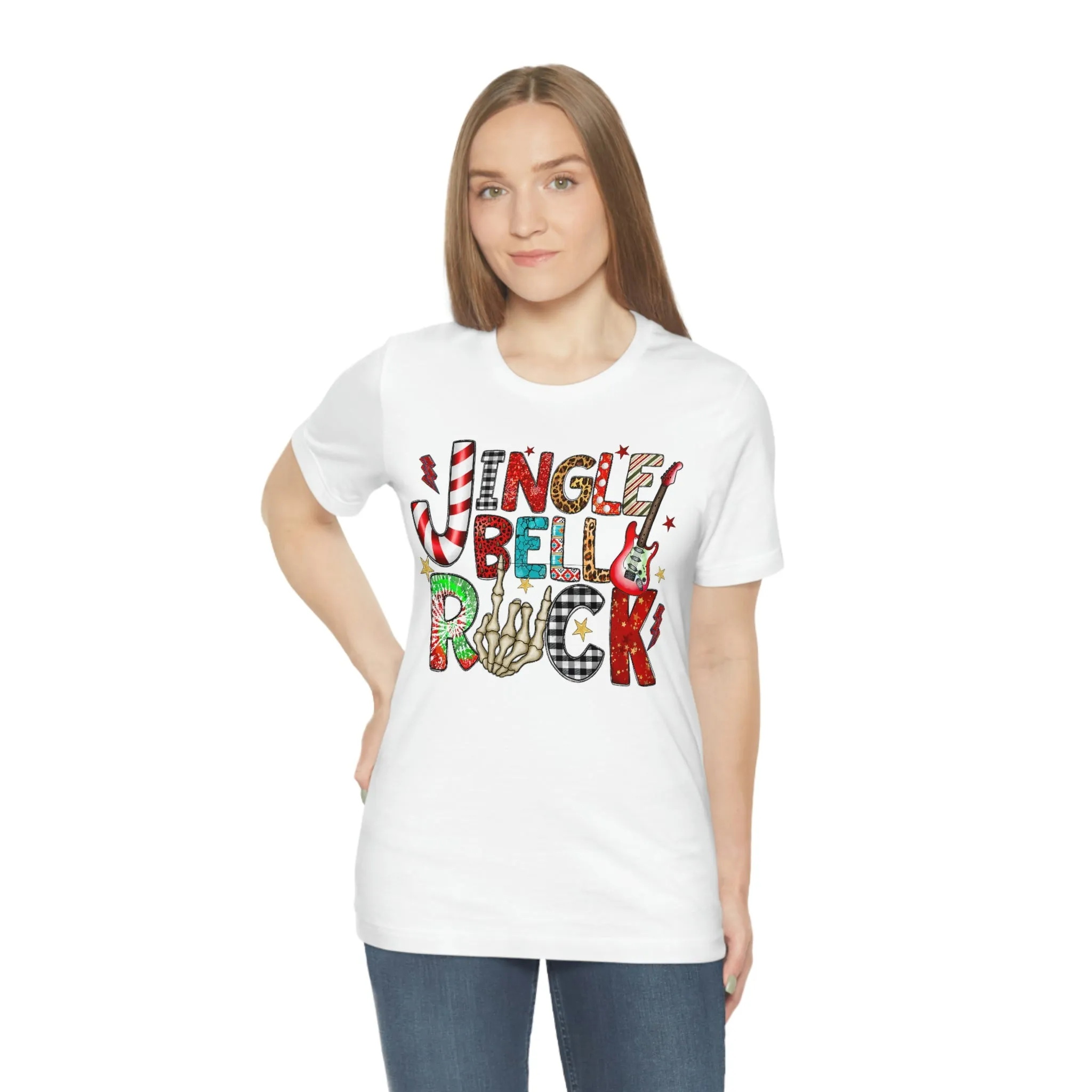 Jingle Bell Rock Women's Christmas Shirt Jersey Short Sleeve Tee