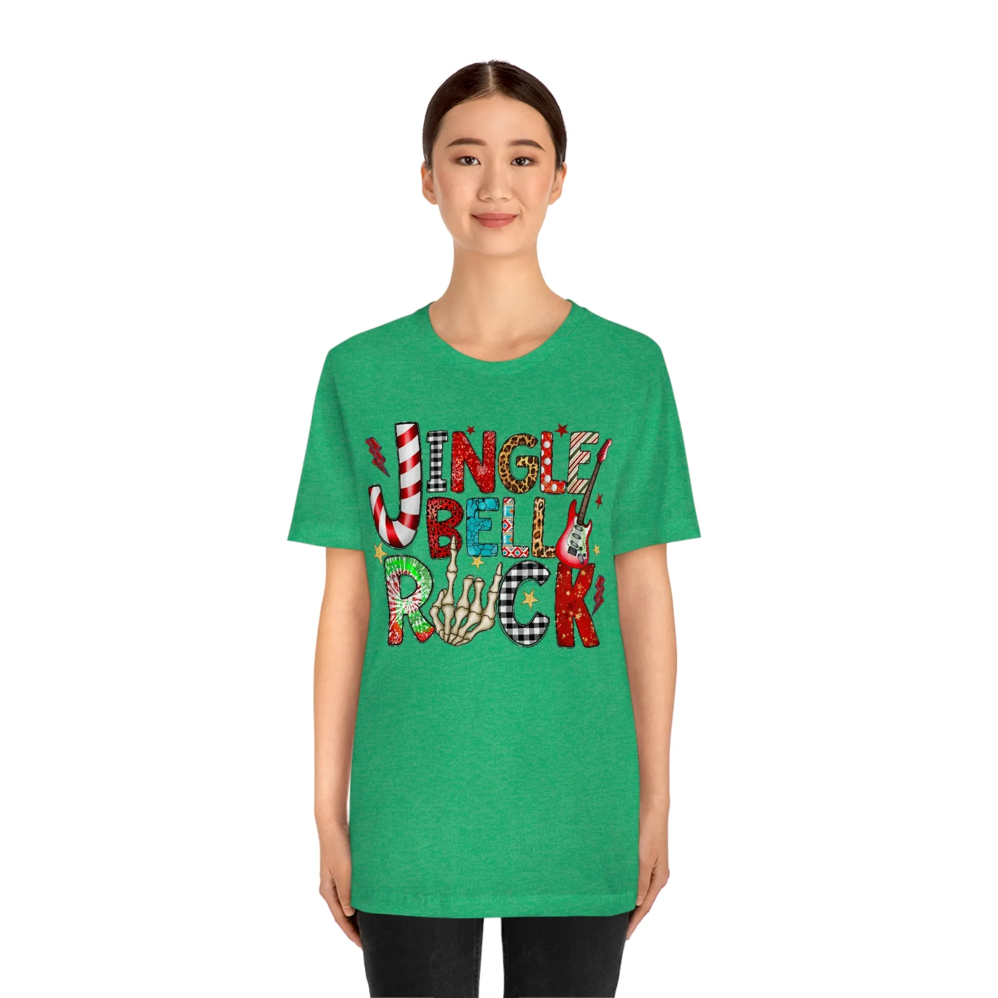 Jingle Bell Rock Women's Christmas Shirt Jersey Short Sleeve Tee