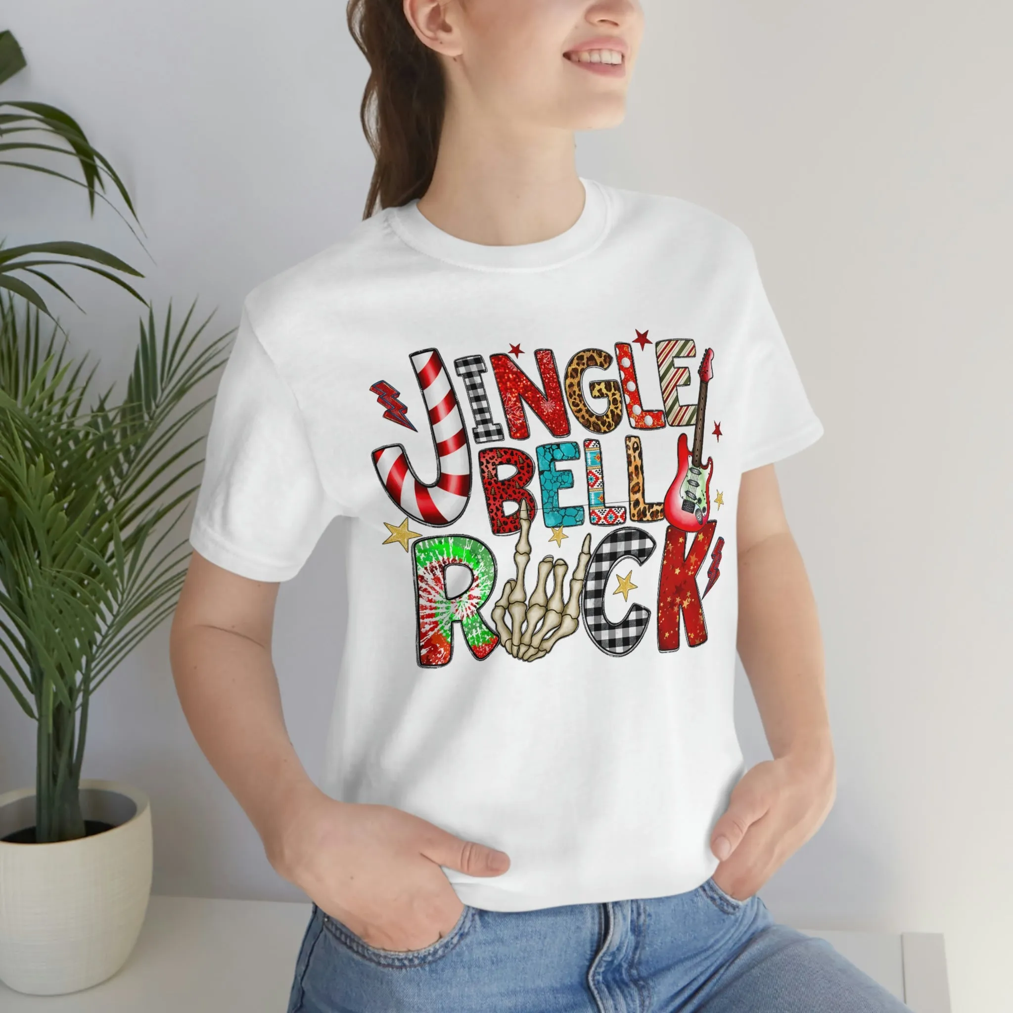 Jingle Bell Rock Women's Christmas Shirt Jersey Short Sleeve Tee