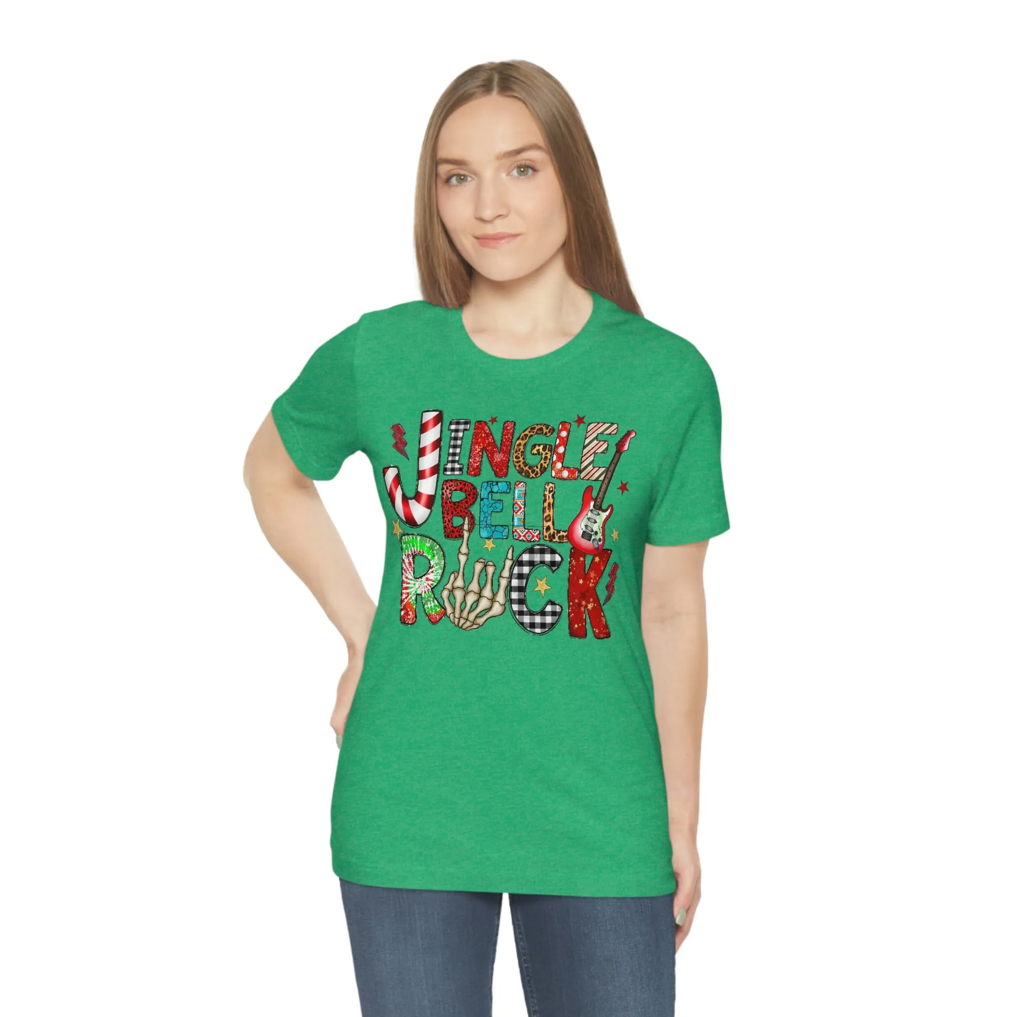 Jingle Bell Rock Women's Christmas Shirt Jersey Short Sleeve Tee