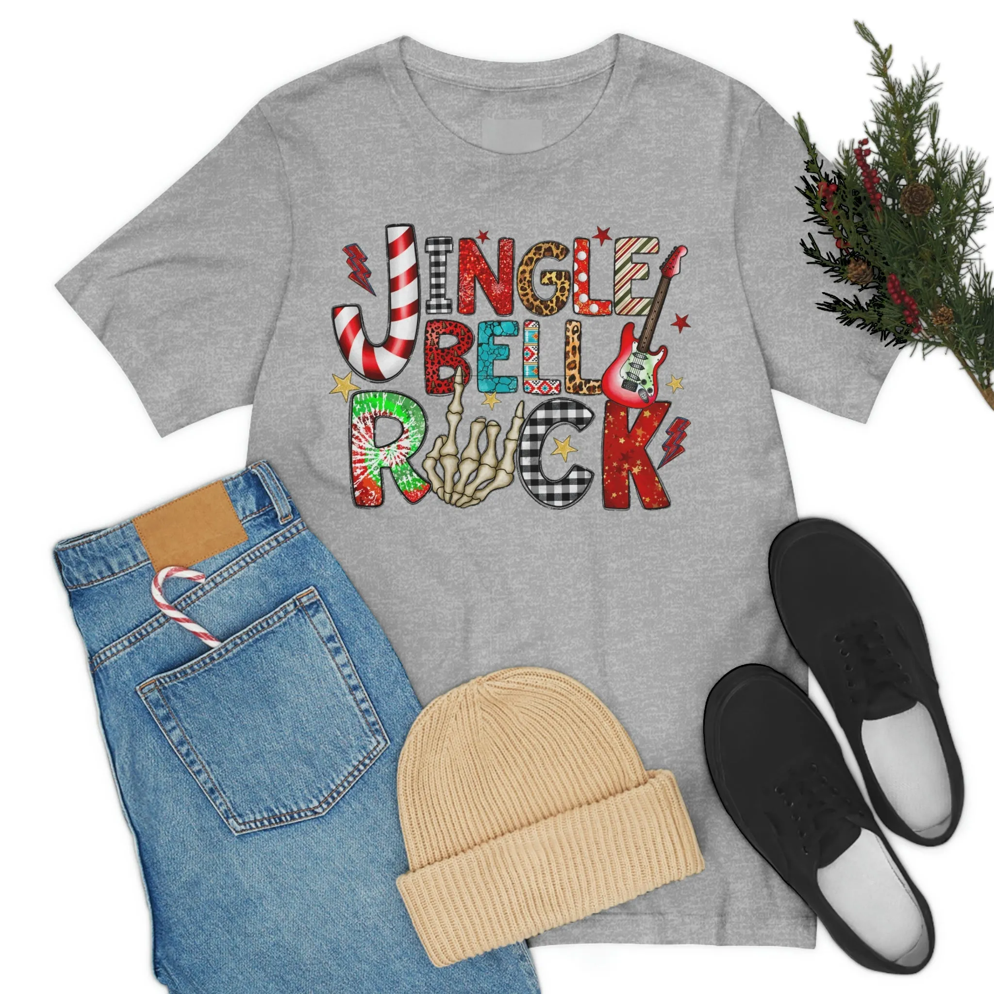 Jingle Bell Rock Women's Christmas Shirt Jersey Short Sleeve Tee