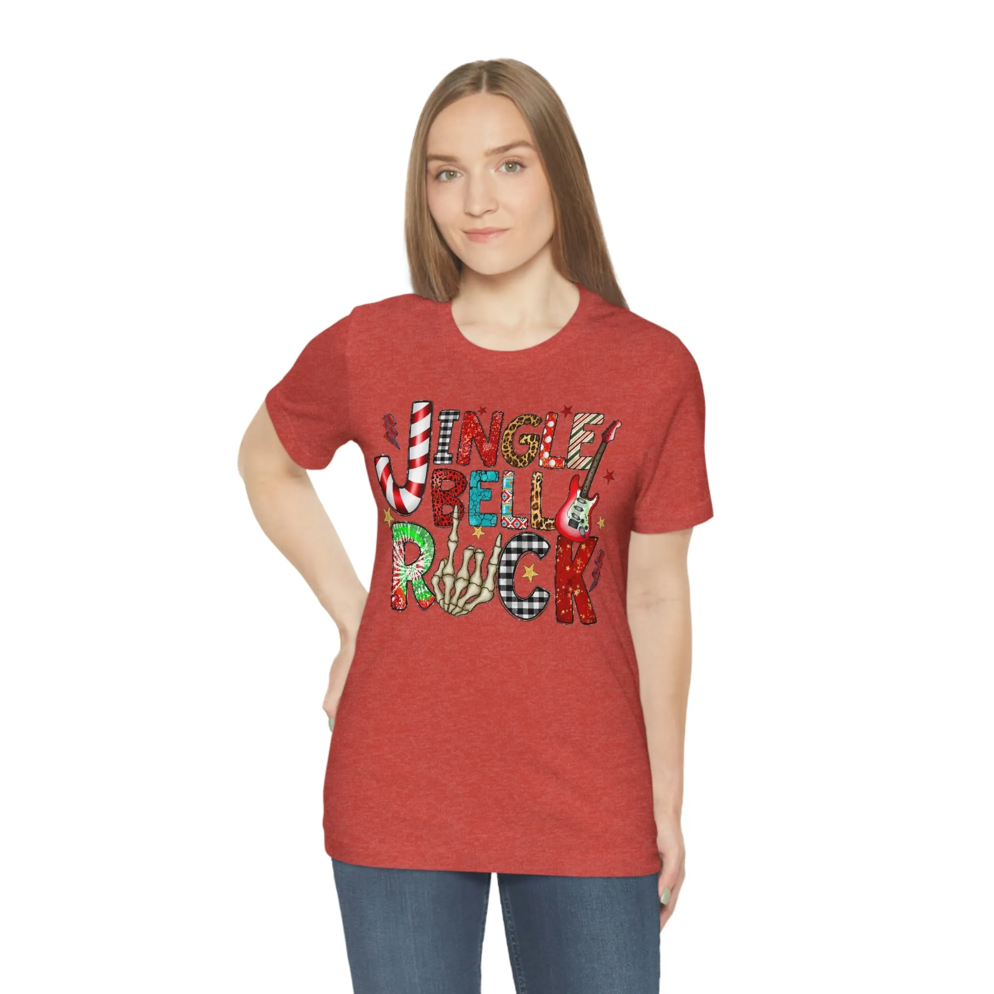 Jingle Bell Rock Women's Christmas Shirt Jersey Short Sleeve Tee