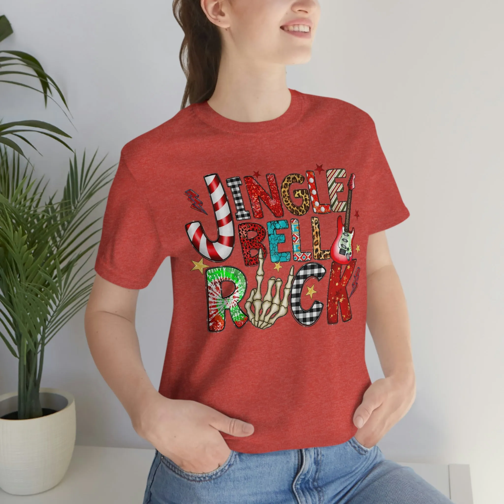 Jingle Bell Rock Women's Christmas Shirt Jersey Short Sleeve Tee