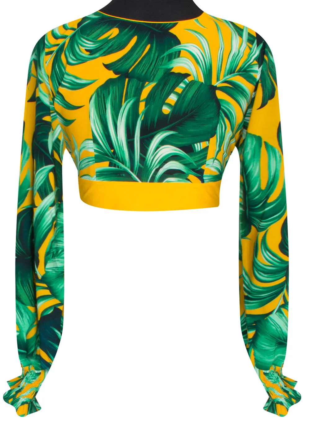 Jungle - Monstera Yellow Crop Top (Yellow)