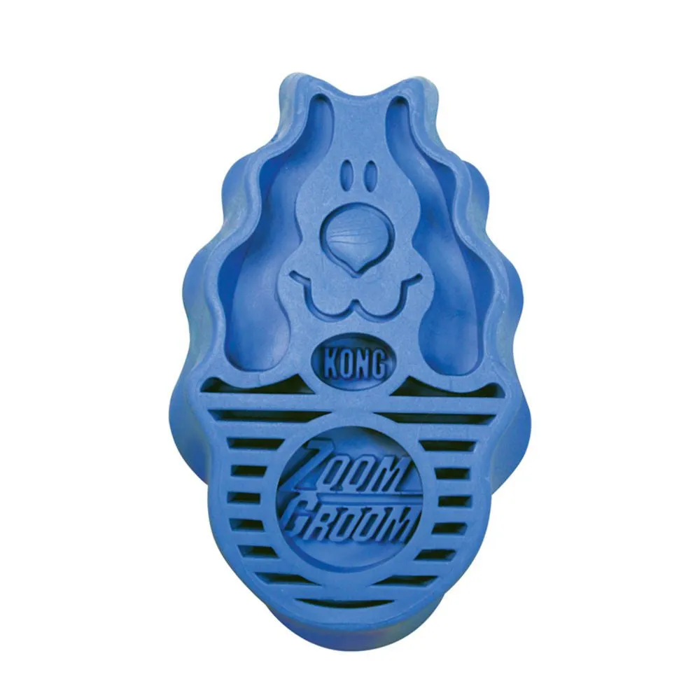 Kong Zoomgroom Dog Brush (Boysenberry Blue)