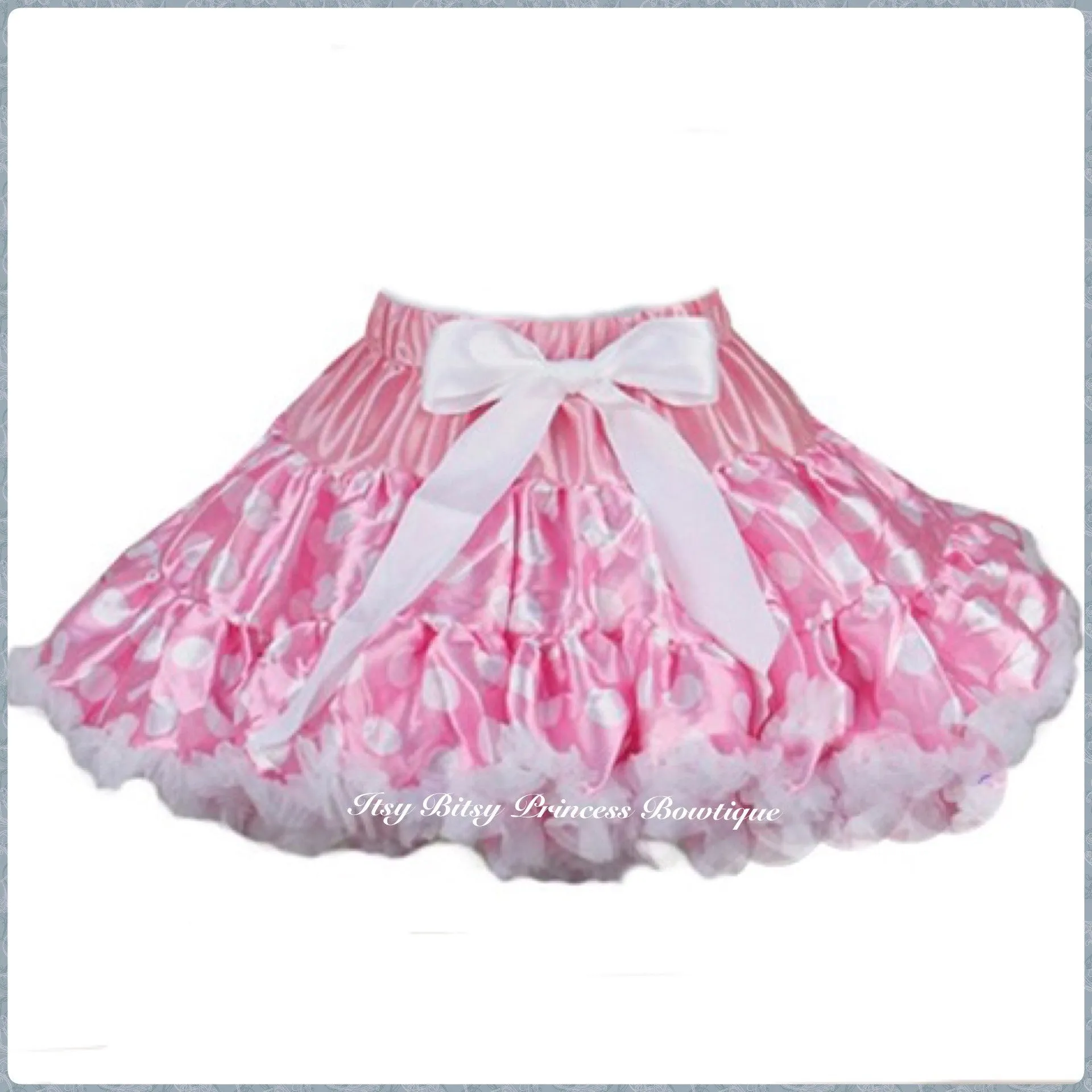 Light Pink Minnie Polka Dots Pettiskirt