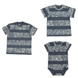 Littlest Prince Navy & Cream Tropical