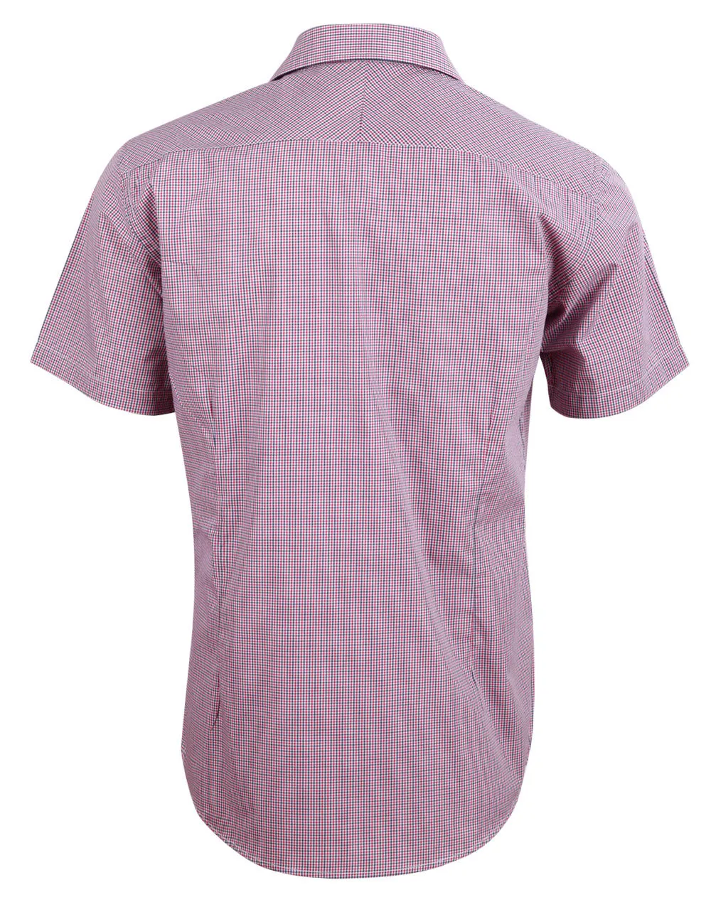 M7340S Men’s Two Tone Mini Gingham Short Sleeve Shirt