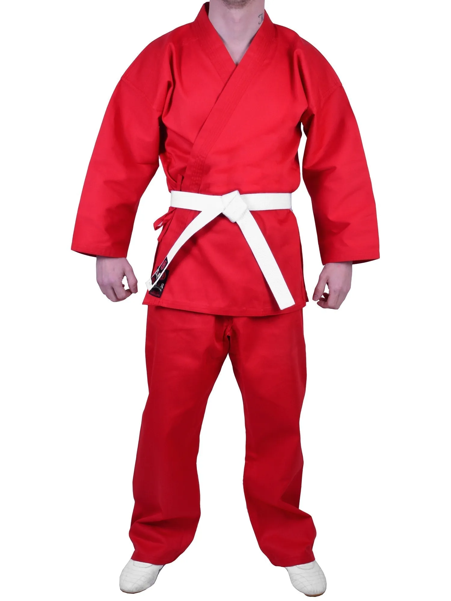 MAR-005A | Red Karate Student Uniform Gi (8oz Fabric)   FREE BELT