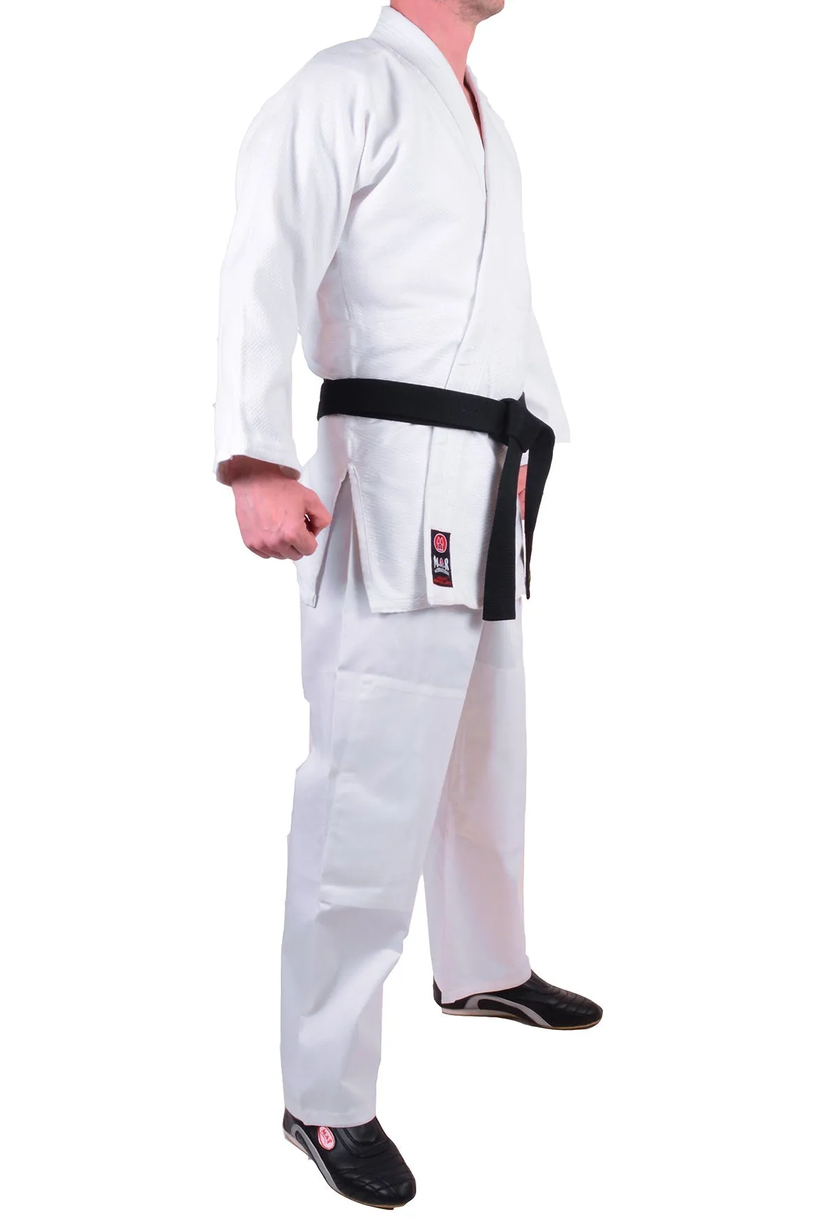 MAR-025 | Mediumweight White Judo/Jiu-Jitsu Uniform For Intermediate Students   FREE BELT