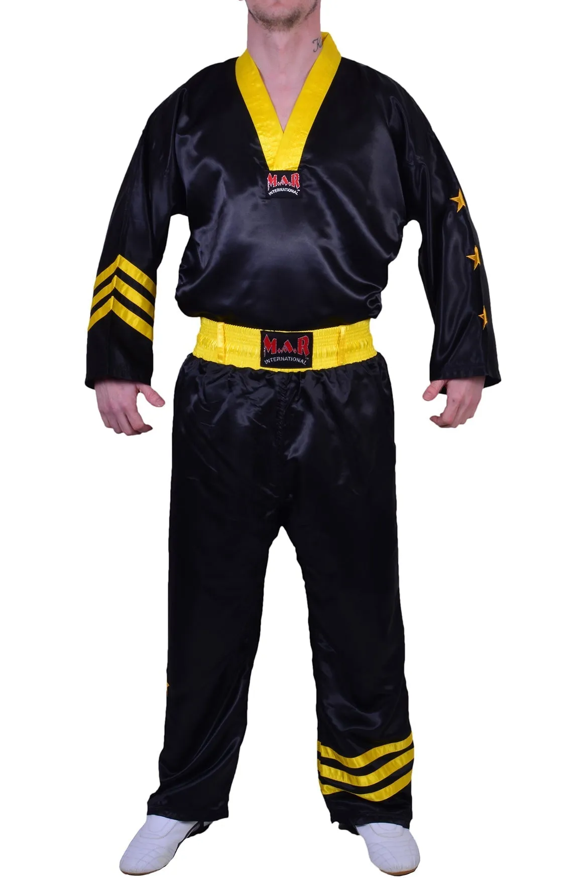 MAR-053A | Black & Yellow Freestyle Uniform w/ Stripes/Stars