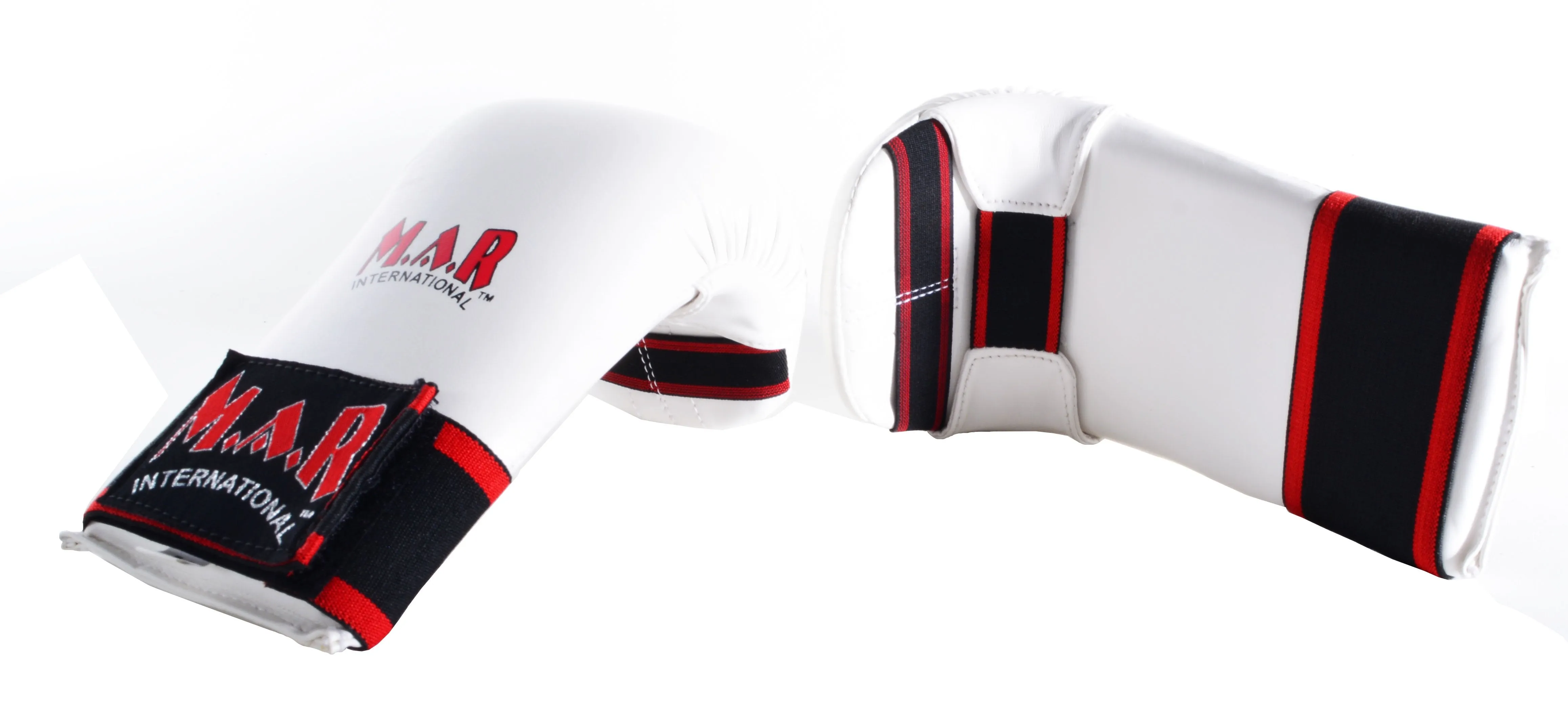 MAR-141D | White Karate Gloves w/ Moulded Padding