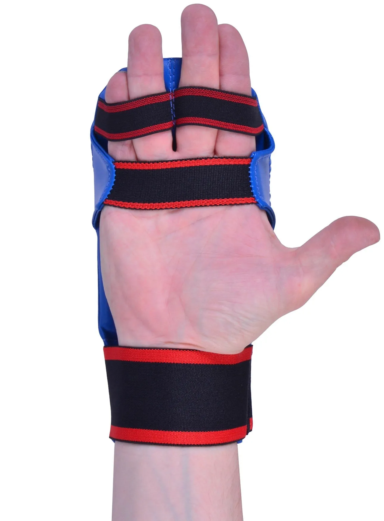 MAR-142A | Blue Karate Gloves w/ Moulded Padding