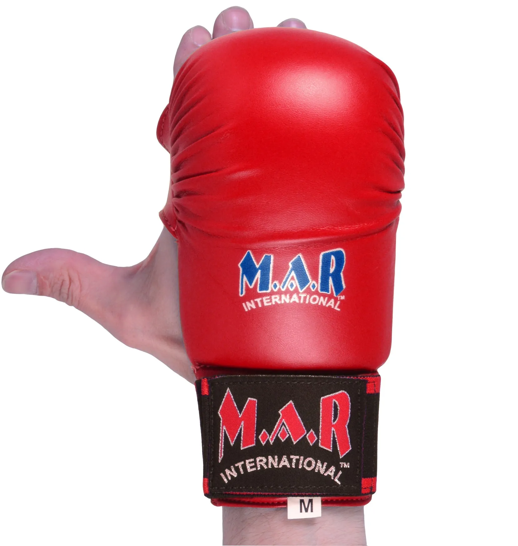 MAR-142B | Red Karate Gloves w/ Moulded Padding